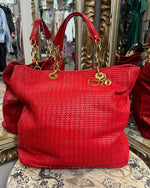 Load image into Gallery viewer, Christian Dior Woven Leather Tote HANDBAGS XL
