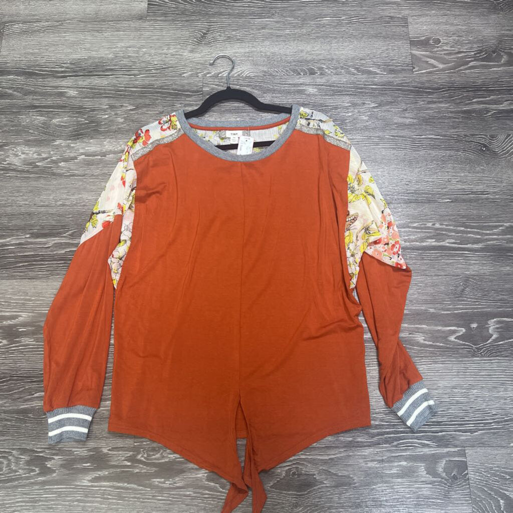 Tiny Floral Sheer Slv TOPS M