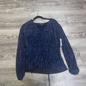WHBM Tie Front Metallic TOPS L