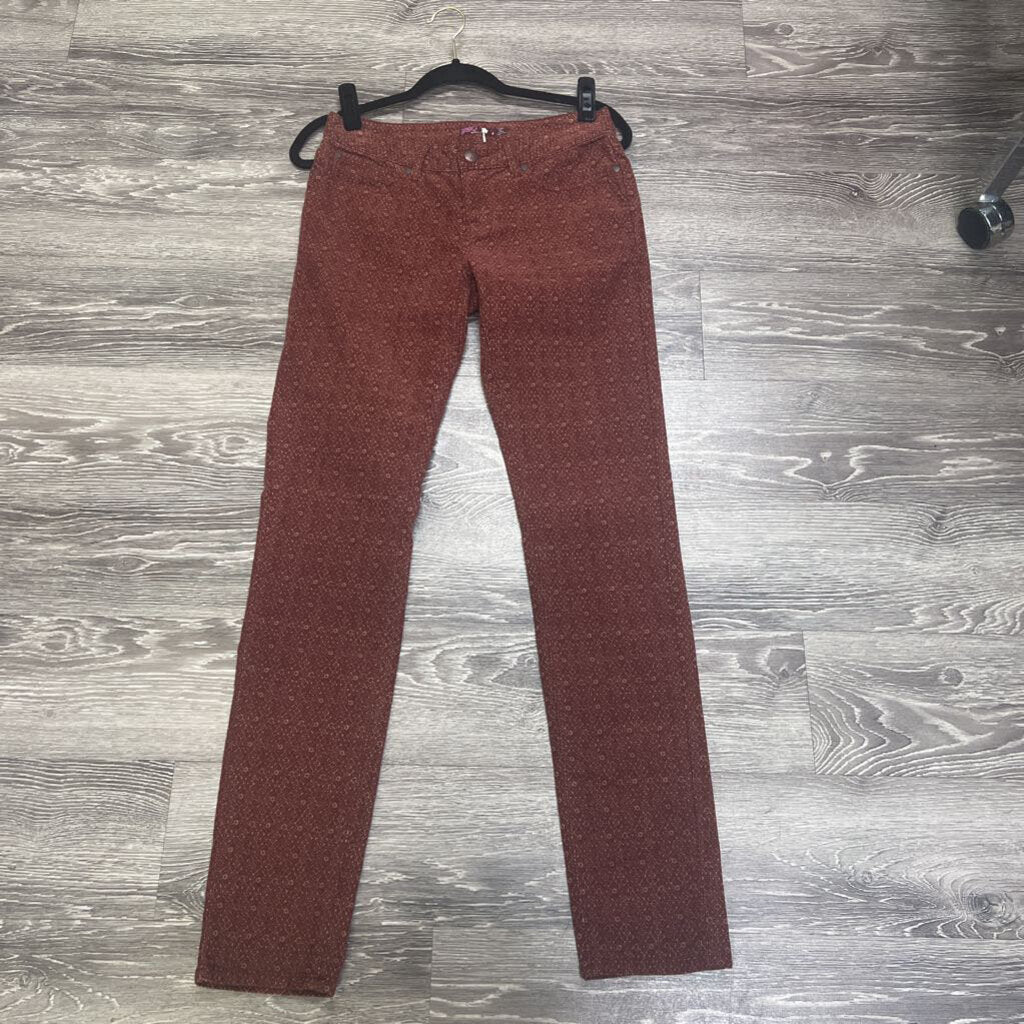 Prana NWT Baby Cord Print PANTS 4