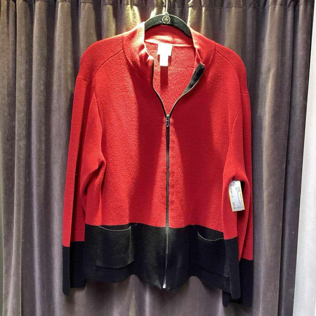 Chicos Color Block Zip Up SWEATERS 3