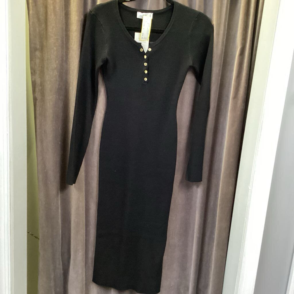 Stile Collection NWT Knit Snap Front LS DRESSES L