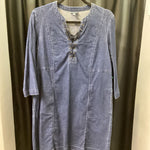 Load image into Gallery viewer, J Jill Lace Front Chambray Tunic DRESSES M
