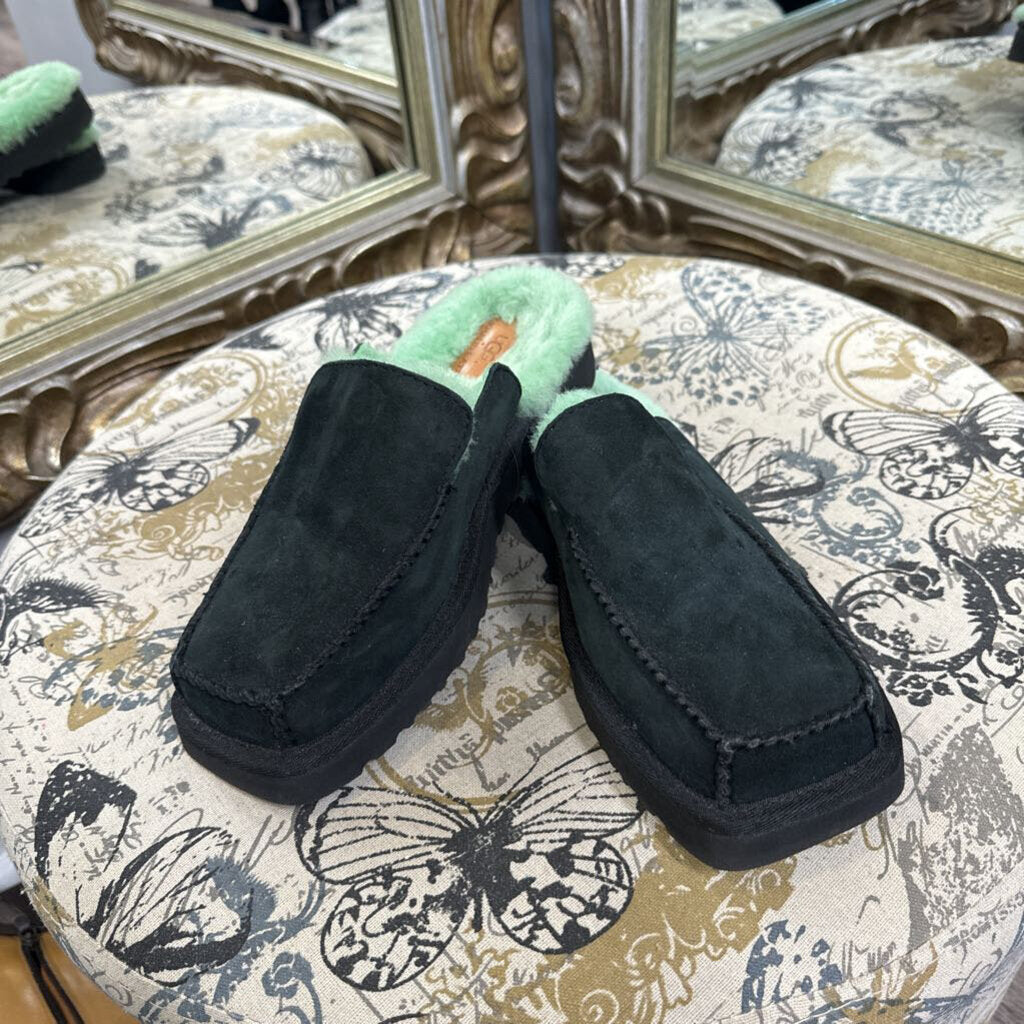 Ugg Suede Slip Ons w Fur SHOES 37