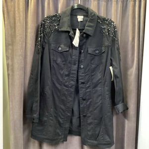 Chicos Embellished Denim Jacket JACKETS 1