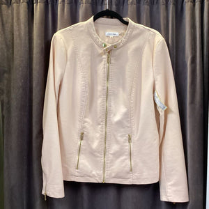 Calvin Klein Leather Slim Zip Front JACKETS L
