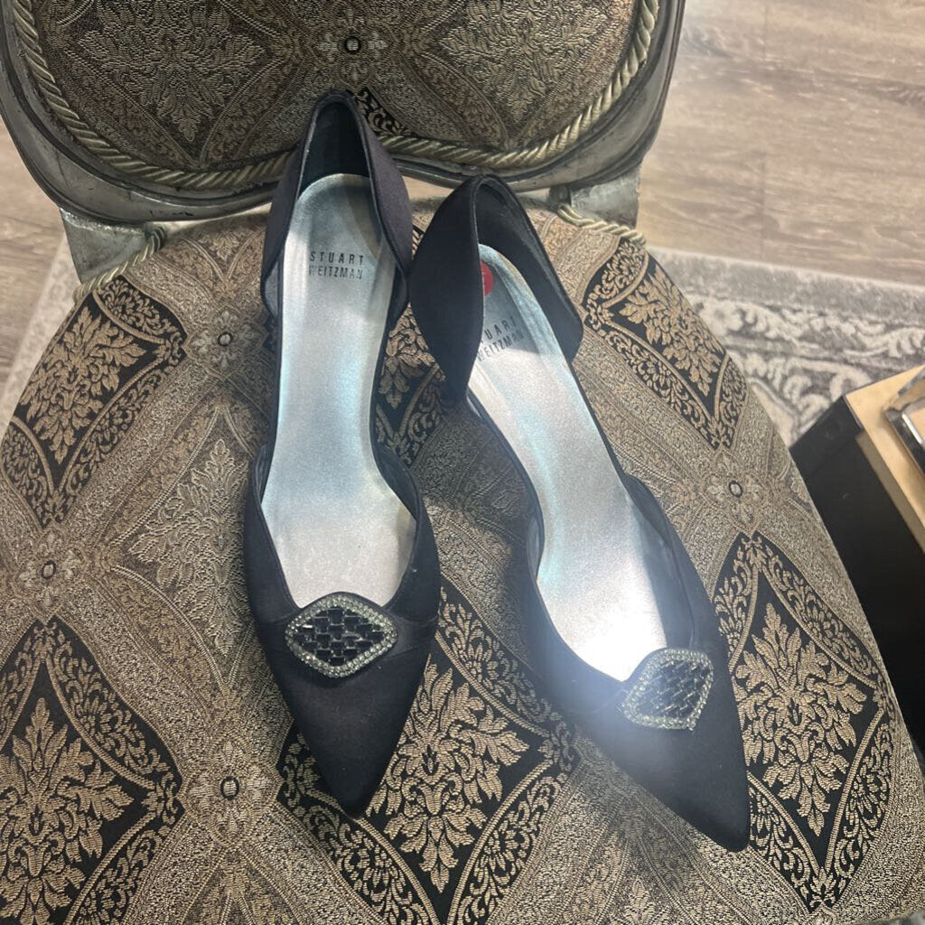Stuart Weitzman Satin RS Point Heel SHOES 11