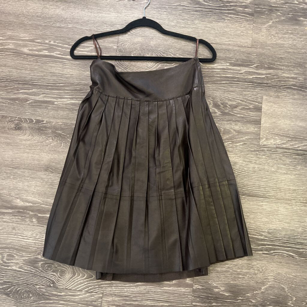 Club Monaco NWT pleated leather SKIRTS 2