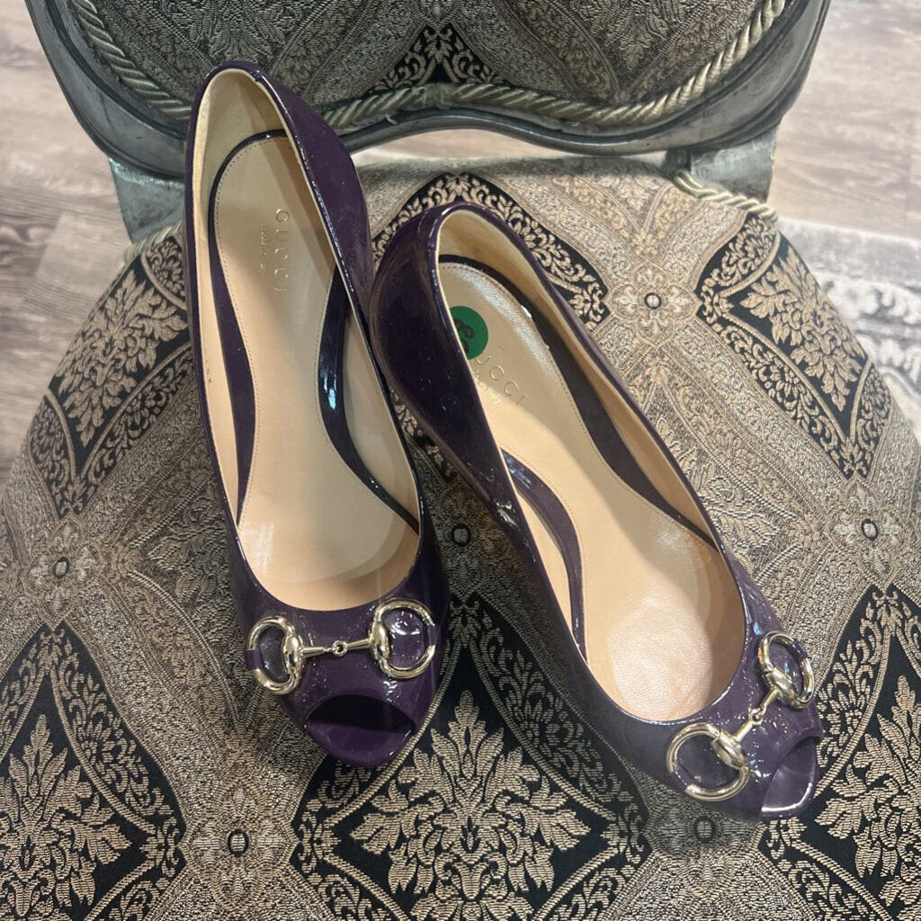 Gucci Horsebit Peep Toe SHOES 38