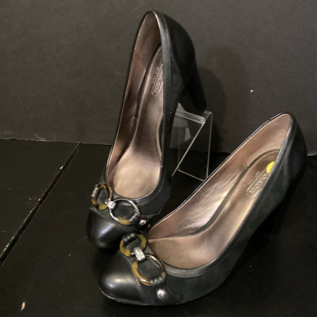 Coach Chainlink Front Detail Block Heels SHOES 8