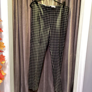 Chicos Windowpane Knit Slacks PANTS 2T