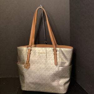 Michael Kors Monogrammed Metallic Tote HANDBAGS L
