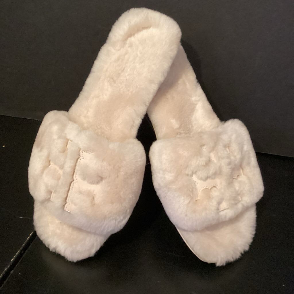 Tory Burch Furry Logo Slides SHOES 9