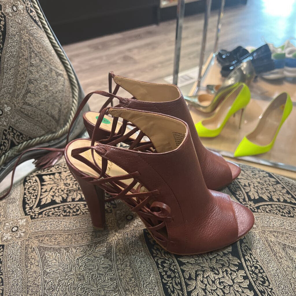 Banana Republic Leather Peep Toe w Lace Up Ties SHOES 8