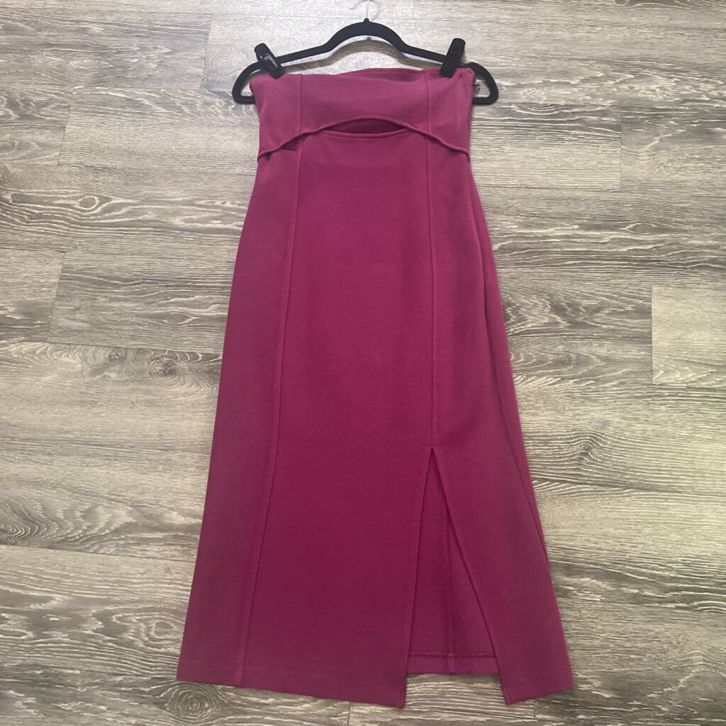 Maeve Slit Front Strapless Midi DRESSES S