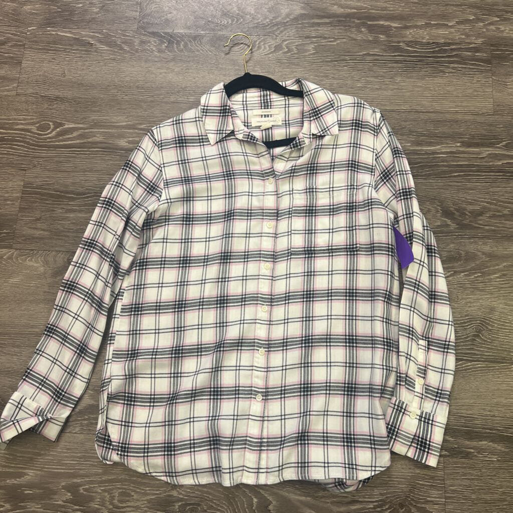 Treasure & Bond Plaid Button Up TOPS XS