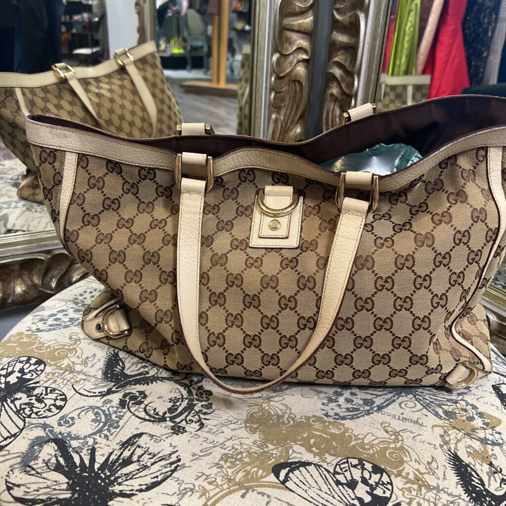 Gucci Canvas Monogram Tote HANDBAGS M