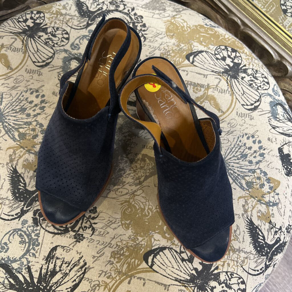 Franco Sarto Perforated Peep Toe Heels SHOES 8