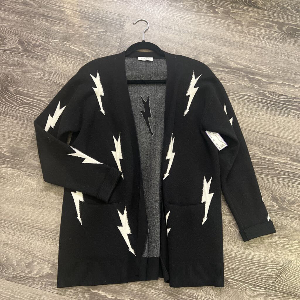 Sandro Lightning Bolt Open Front Cardi Midi SWEATERS OS