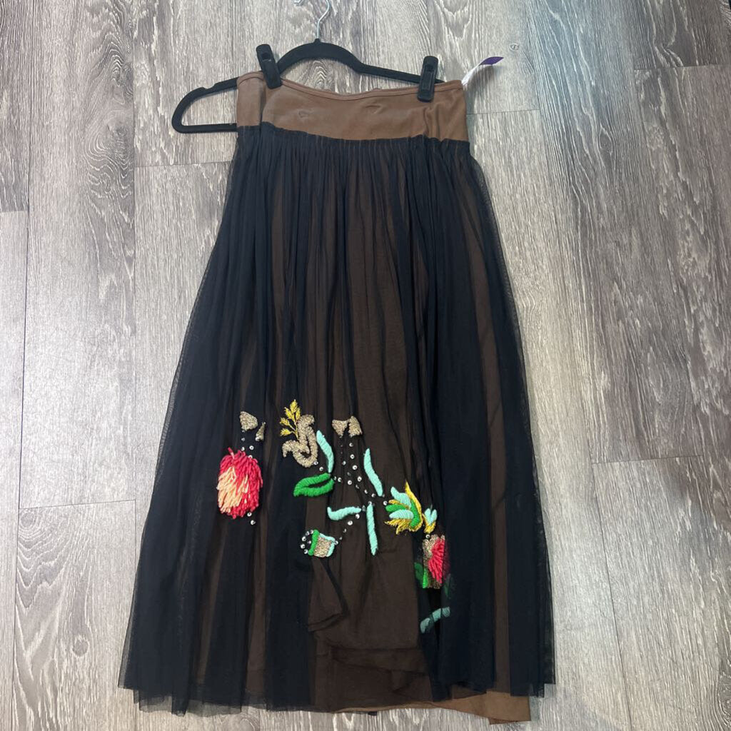 Chan Luu Underlay Embroidered Maxi SKIRTS S