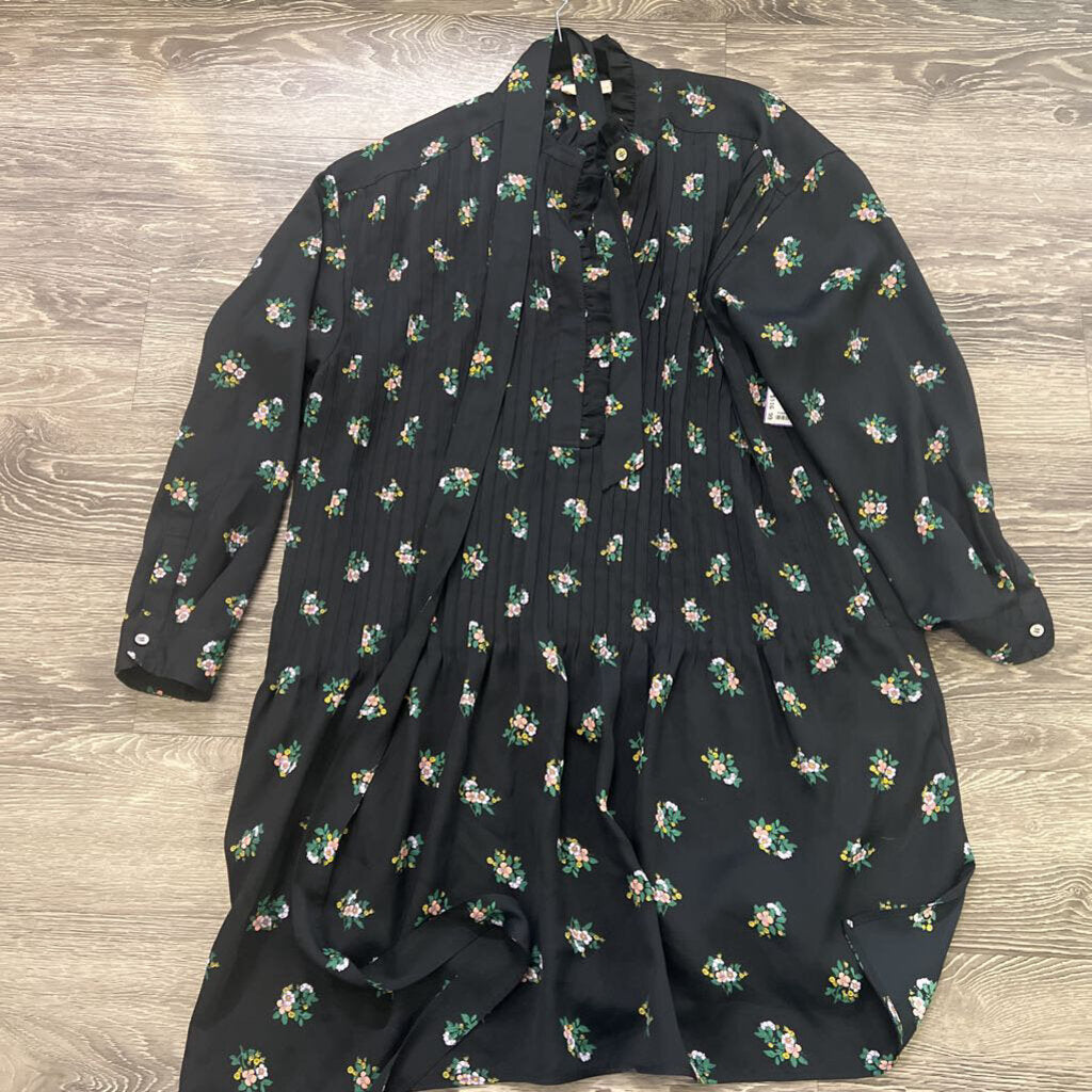 Tory Burch Floral Print Pleated w Tie Belt DRESSES 10