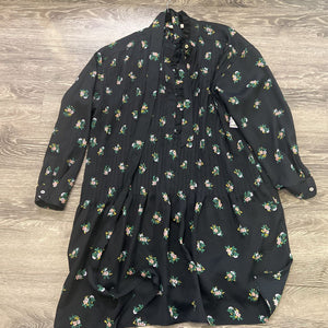 Tory Burch Floral Print Pleated w Tie Belt DRESSES 10