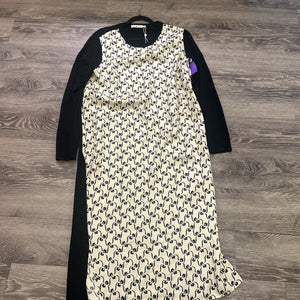 Tory Burch LS Patterned Silk Knit DRESSES L