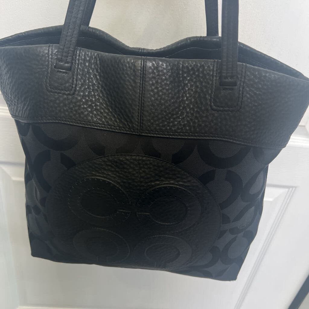 Coach Monogram Leather Logo HANDBAGS L
