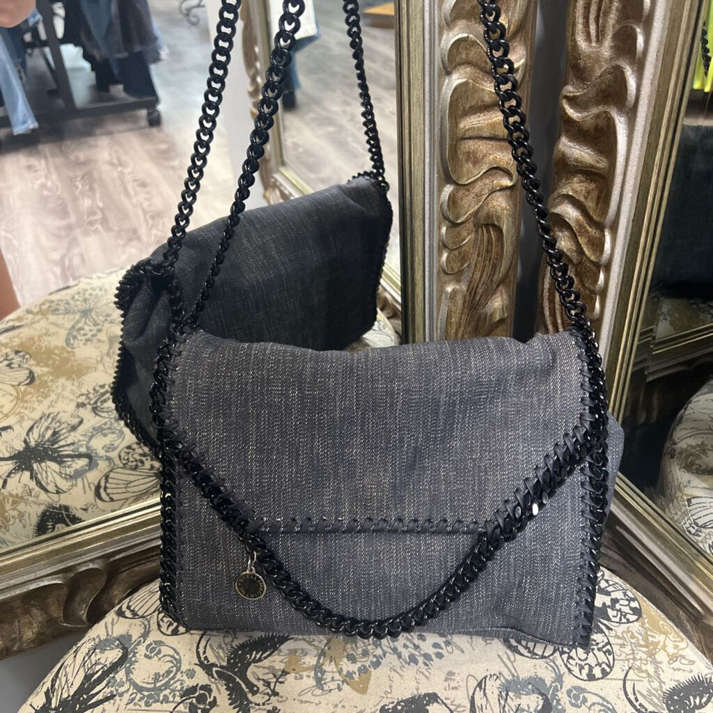 Stella McCartney Denim Blk Chain HANDBAGS M