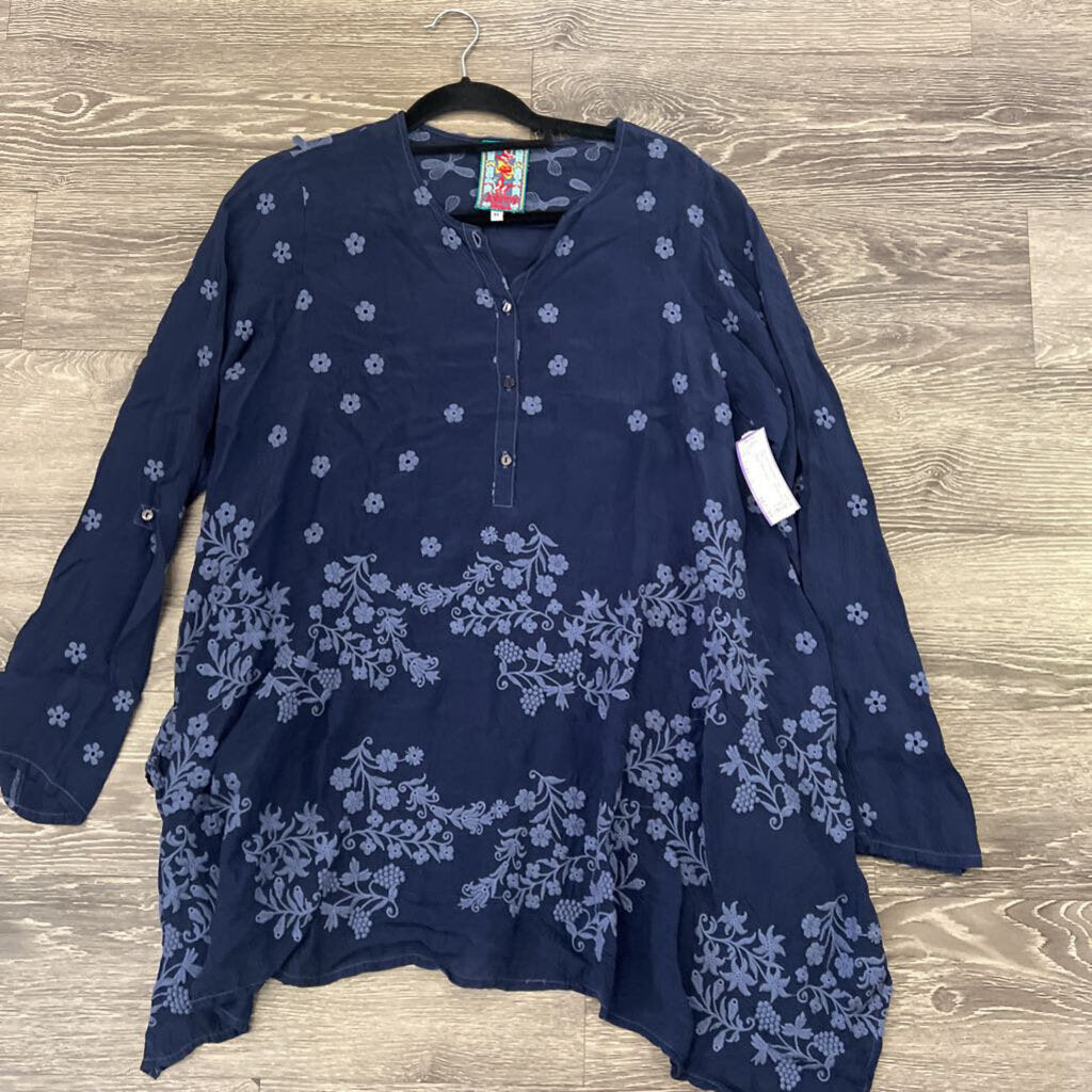 Johnny Was Tunic Embrd TOPS L