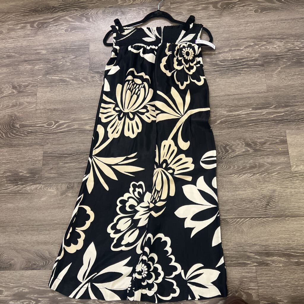 Maeve Silky Floral Print Wide PANTS S