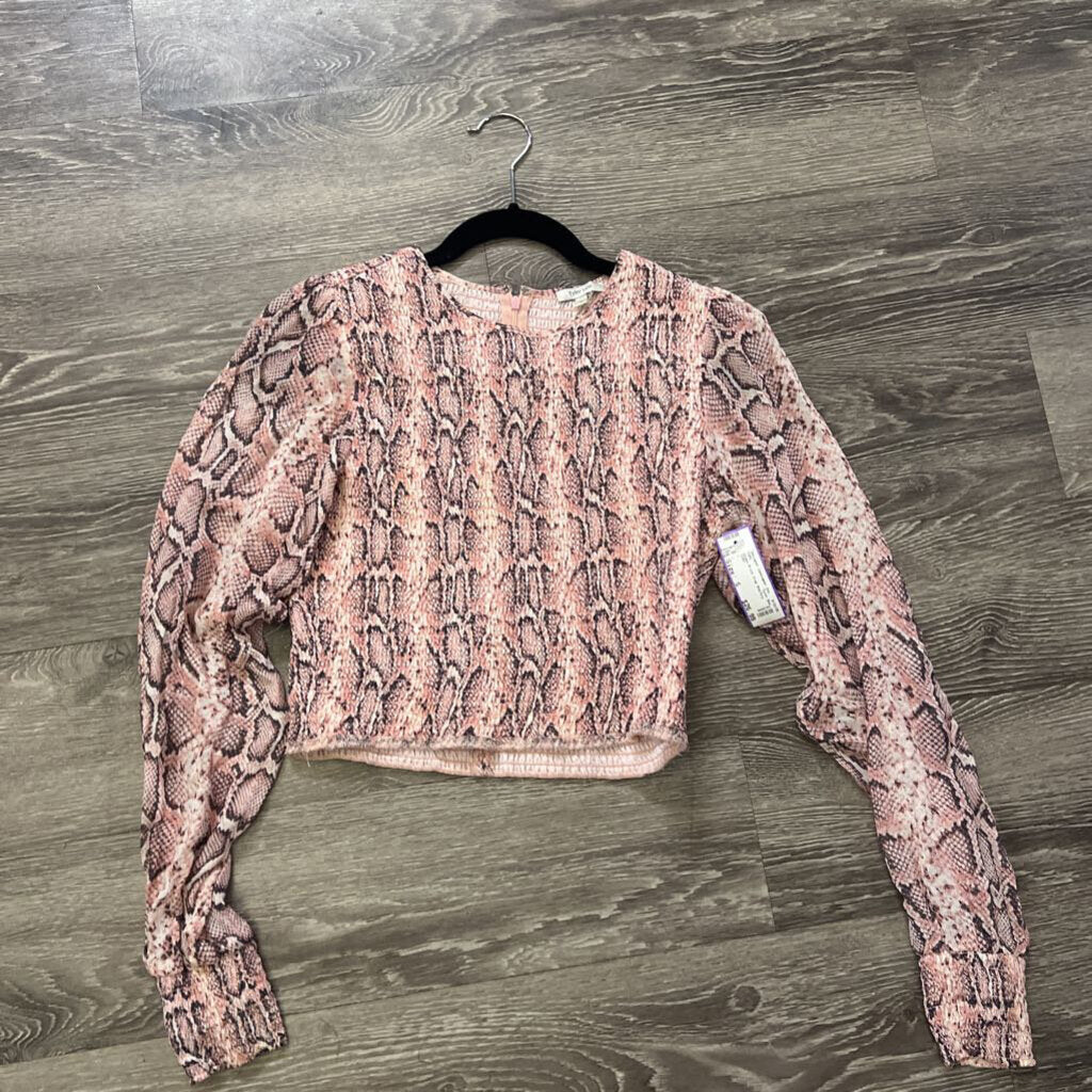 Tyler Boe Snake Print Crop TOPS S