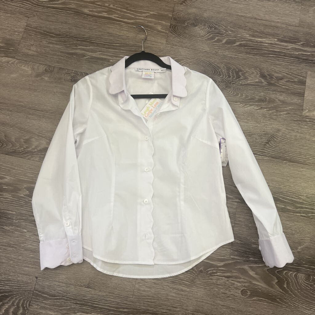 Gretchen Scott NWT Scalloped Button Up TOPS S