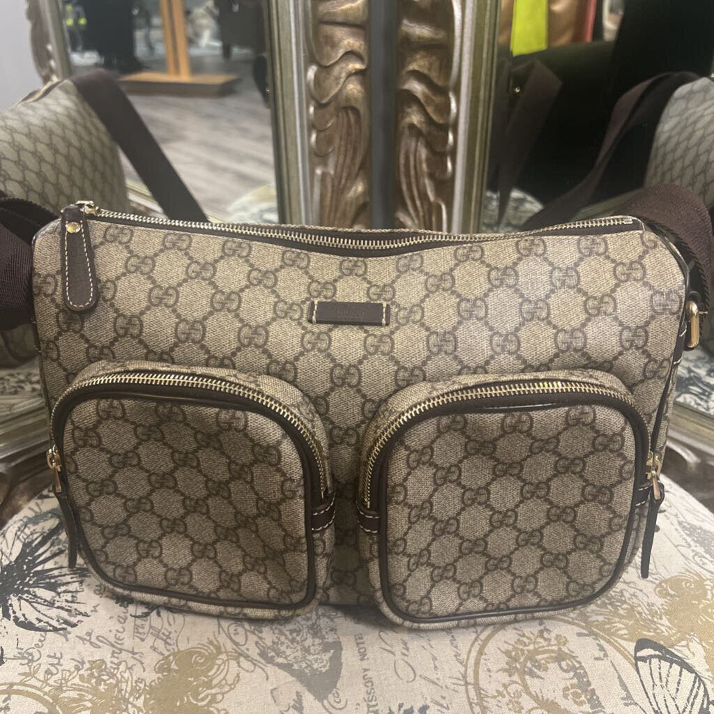 Gucci 2 Pocket Mono Messenger HANDBAGS M