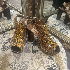 Donald Pliner NEW Snake Peep SHOES 8.5