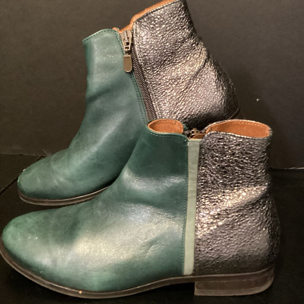 Esska Leather Ankle w Glitter Back BOOTIES 38