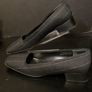 Ralph Lauren Pinstriped Square Toe SHOES 7