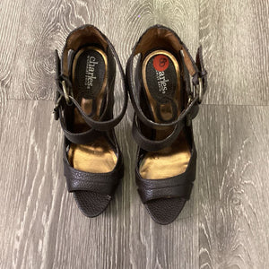 Charles & David Leather Double Buckle Heels SHOES 8