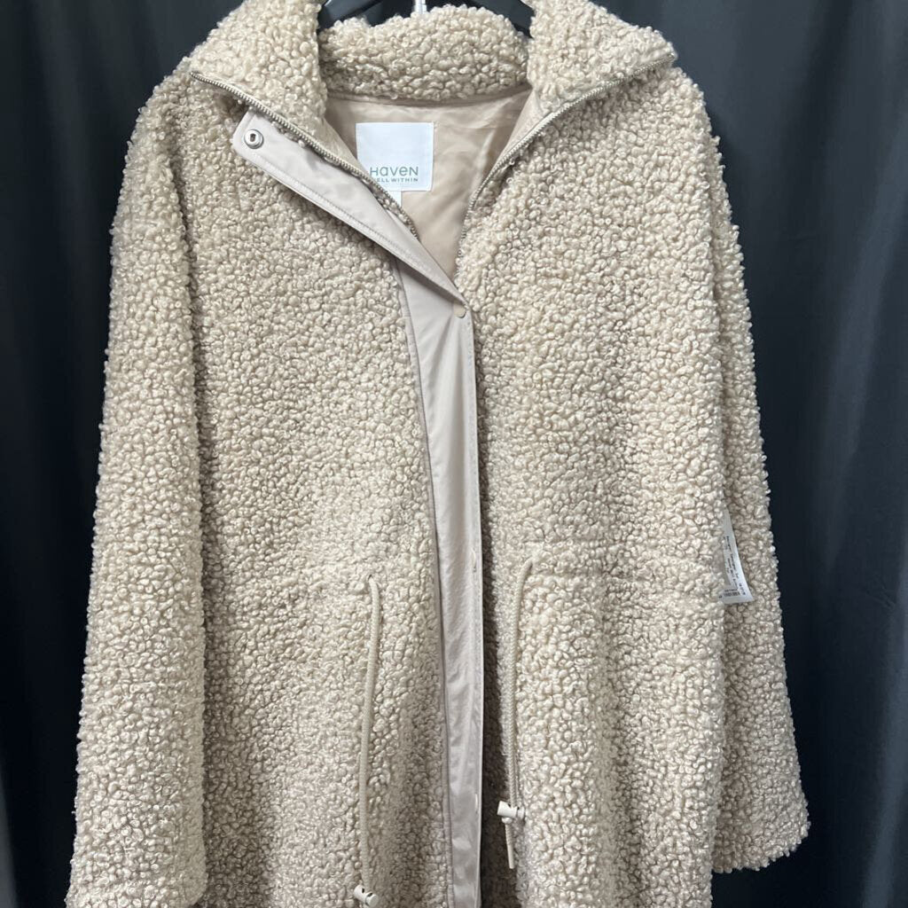 Haven Well Within Fuzzy Overcoat JACKETS L