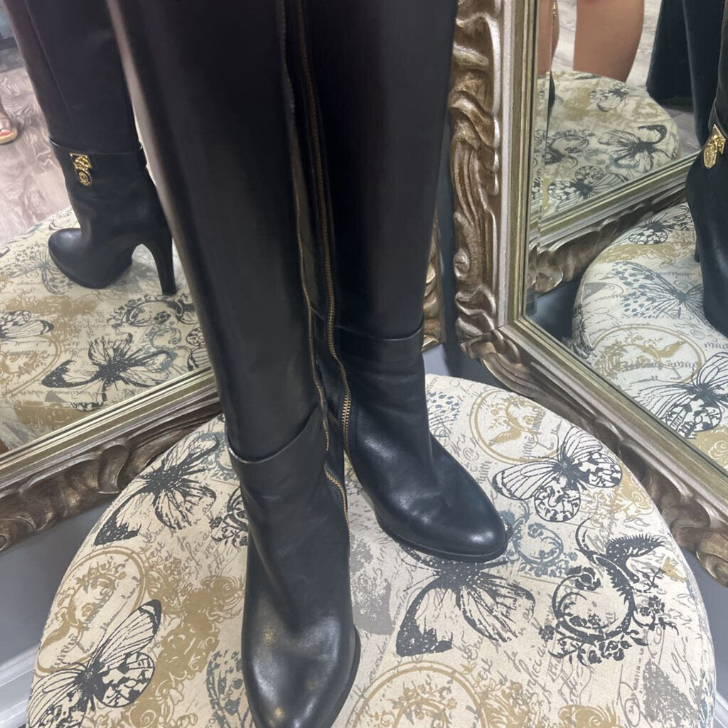 Michael Kors Leather Tall w Heels BOOTS 7