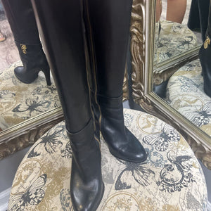 Michael Kors Leather Tall w Heels BOOTS 7