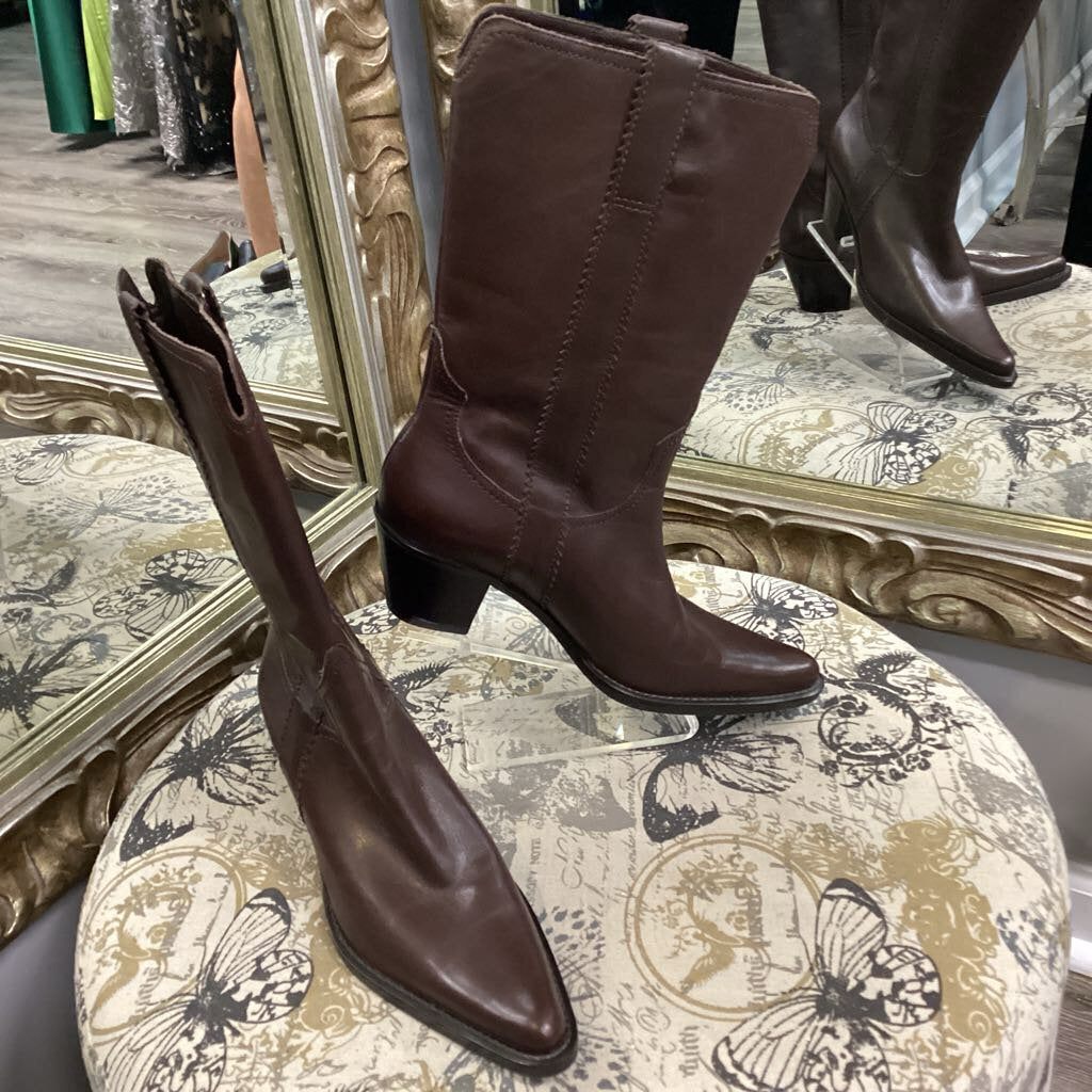 Franco Sarto Leather Cowgirl BOOTS 6