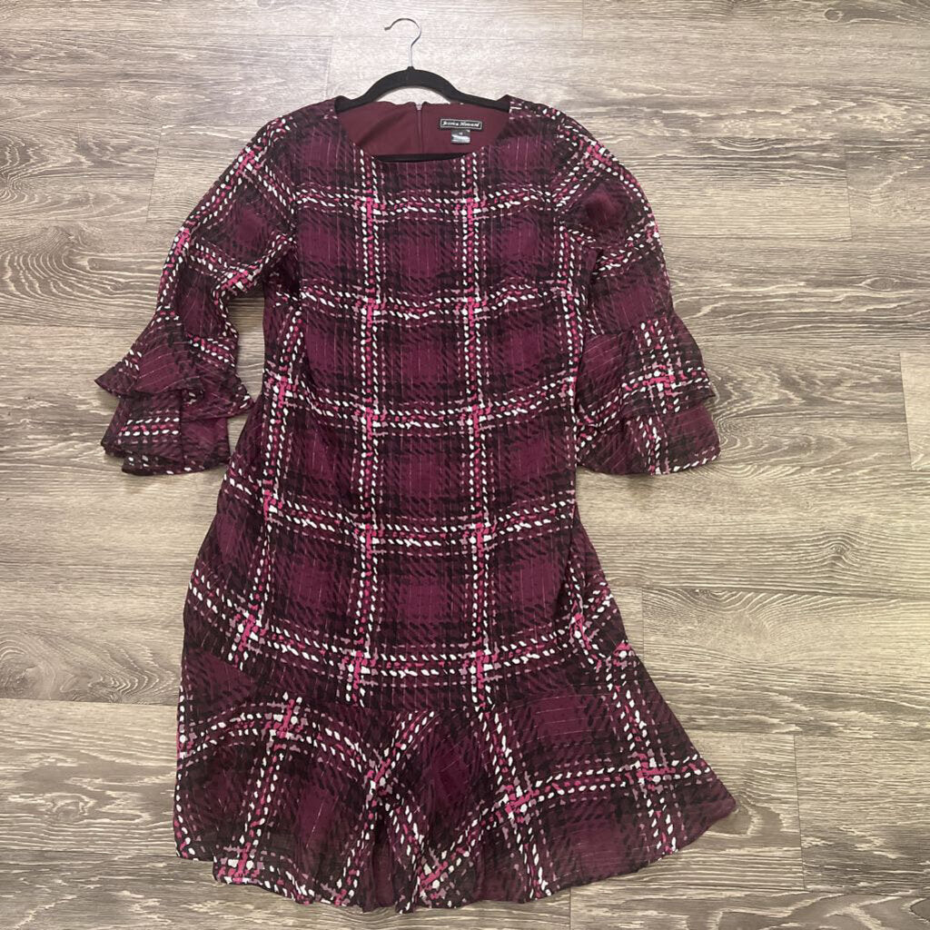 Jessica Howard Plaid Bell Sleeve DRESSES 12
