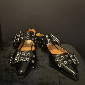 Steve Madden Double Buckle Patent Slingbacks SHOES 8