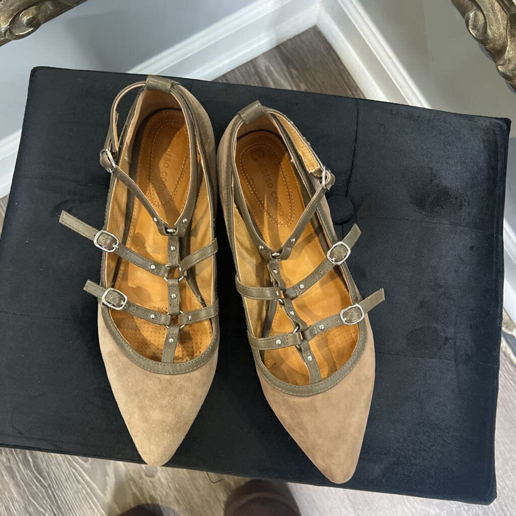 Corso Como Suede Ballet Flats SHOES 8