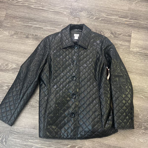 Chicos Quilted Leather Midi JACKETS 1