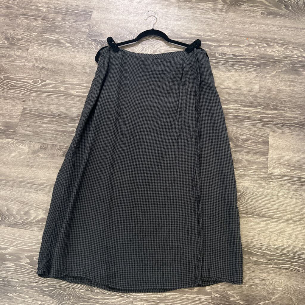 Eileen Fisher Mini Square Pattern Wrap SKIRTS L