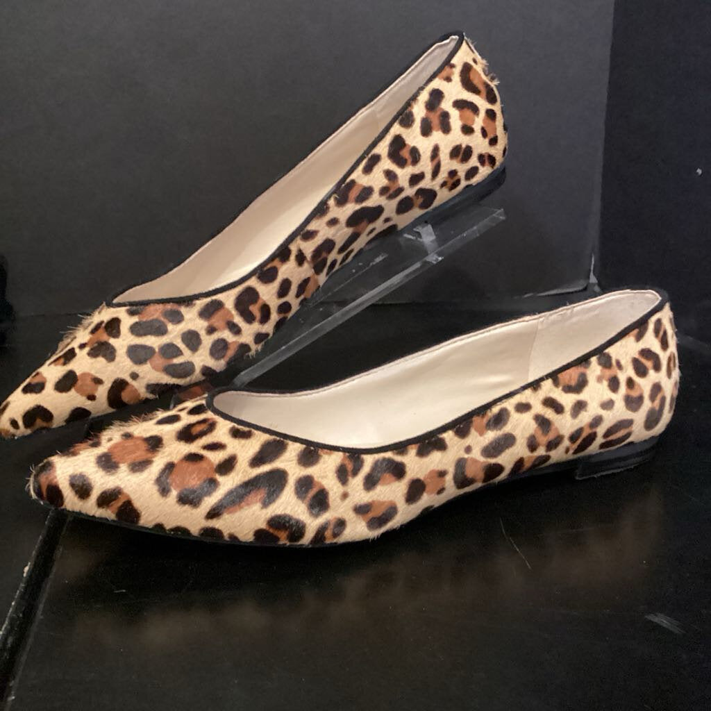Leopard Point Toe Flats SHOES 8