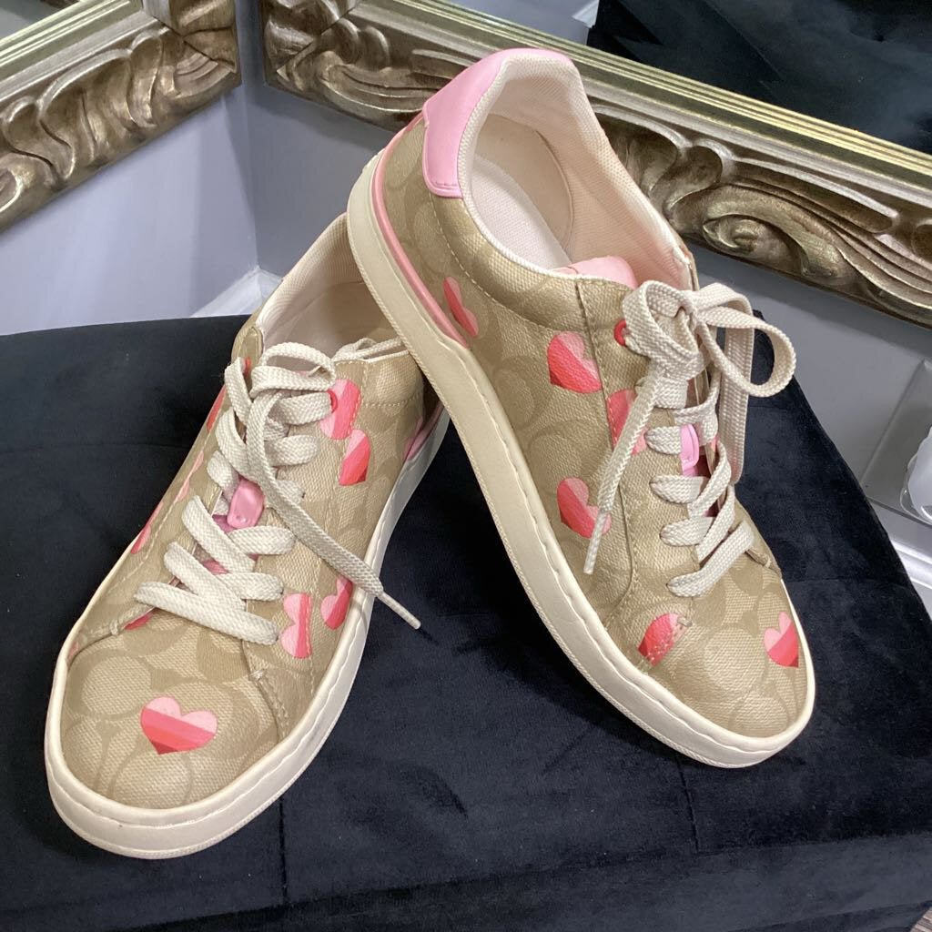 Coach Monogram w Hearts Sneakers SHOES 7