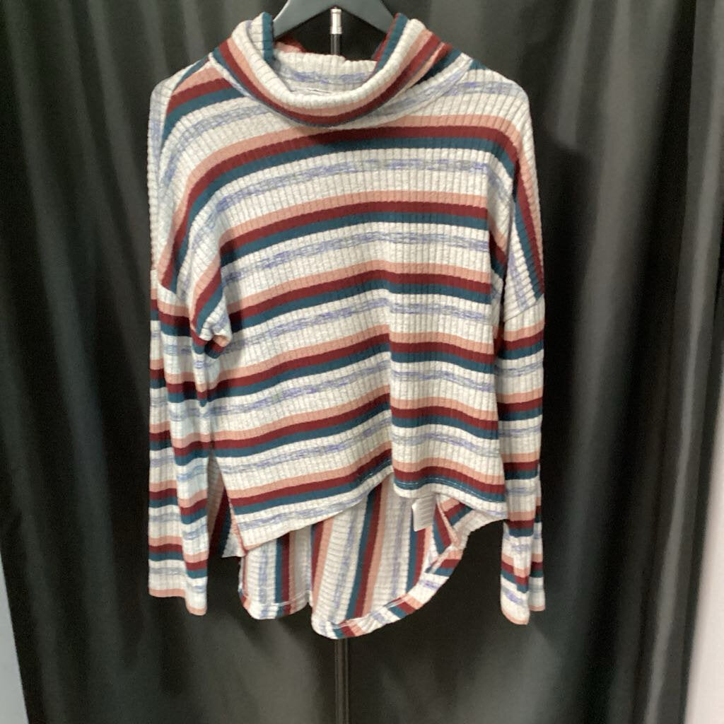 Free People Striped Turtleneck LS TOPS M